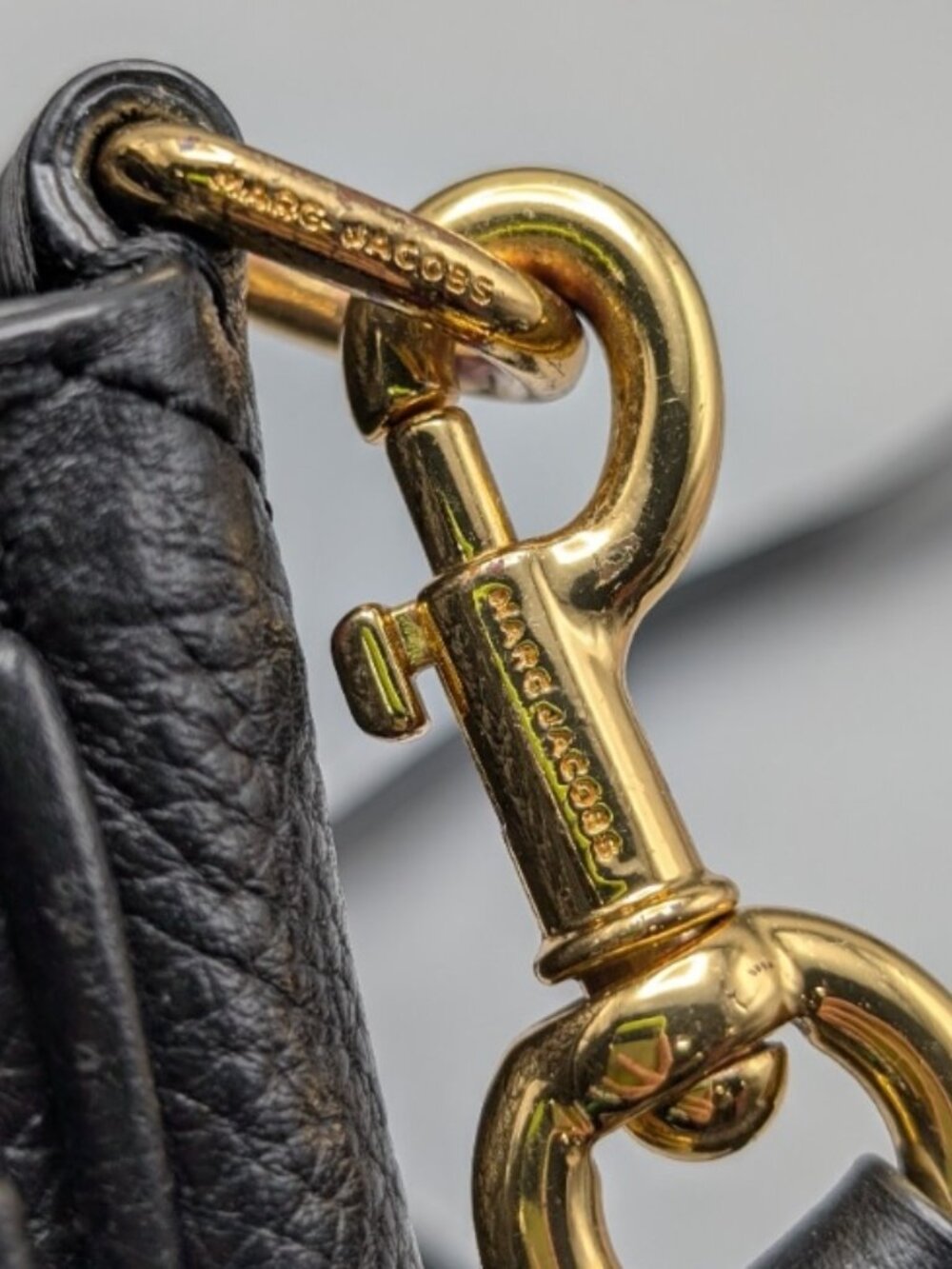 $349 Auth MARC JACOBS Pebbled Leather Shoulder Bag Crossbody Excellent - Picture 5 of 9